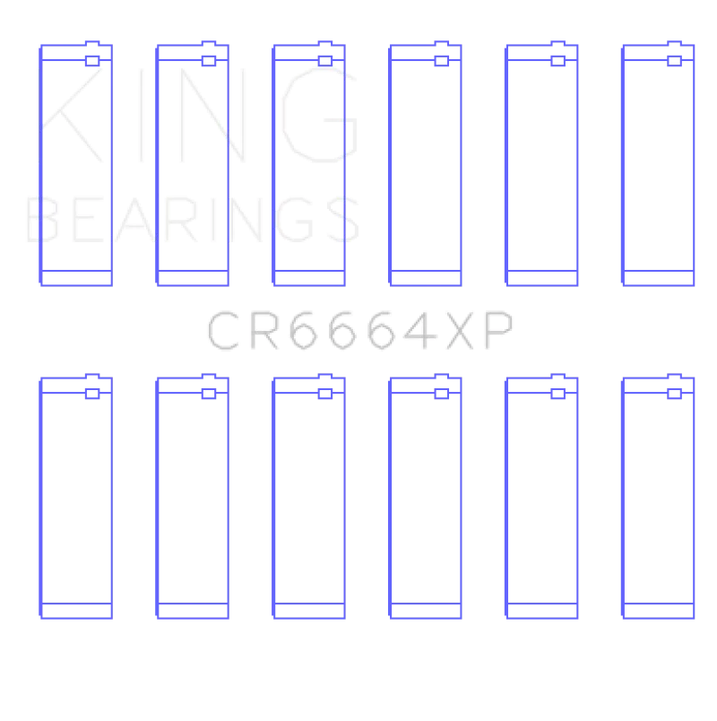King Engine Bearings Buick V6 (Size STDX) XP - Series Performance Rod Bearing Set - Side View