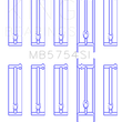 Load image into Gallery viewer, King Engine Bearings Chevrolet 121Ci/Ln2 134Ci Fl O/S 010 (Size +0.75mm) Main Bearing Set - Side View