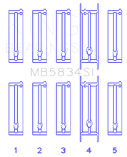 Load image into Gallery viewer, King Engine Bearings Chevrolet 121Ci/Ln2 134Ci Housing Bore +.002 (Size +1.0mm) Main Bearing Set - Main Product View