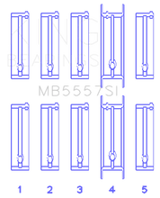 Load image into Gallery viewer, King Engine Bearings Chevrolet 121Ci/Ln2 134Ci (Size +1.0mm) Main Bearing Set - Side View