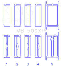 Load image into Gallery viewer, King Engine Bearings Chevrolet 400 V8 Coated Performance Rod Bearing Set - Side View