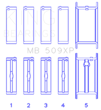 Load image into Gallery viewer, King Engine Bearings Chevrolet 400 V8 (Size STDX) Main Bearing Set - Main Product View