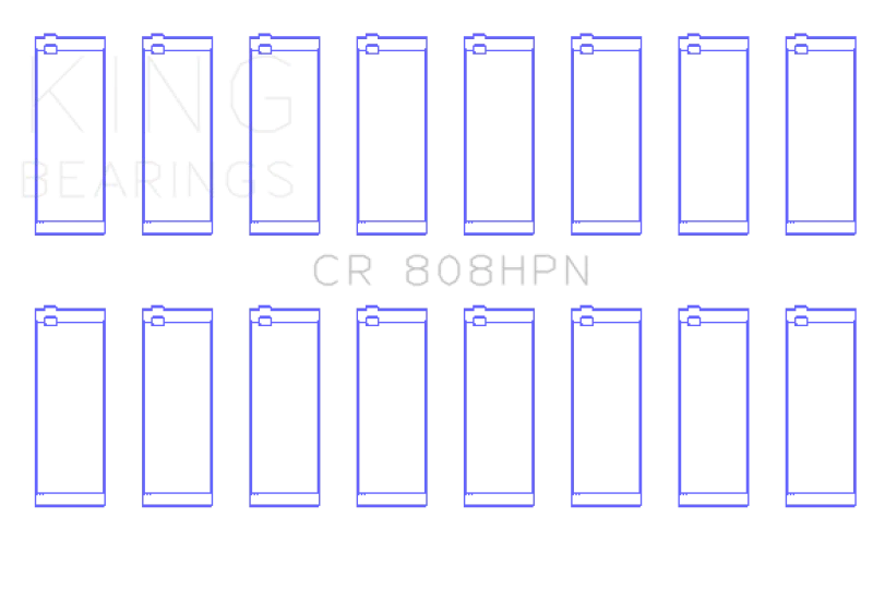 King Engine Bearings Chevrolet BBC 369-502 Gen IV/V/VI (Size Standard) Connecting Rod Bearing Set - Side View