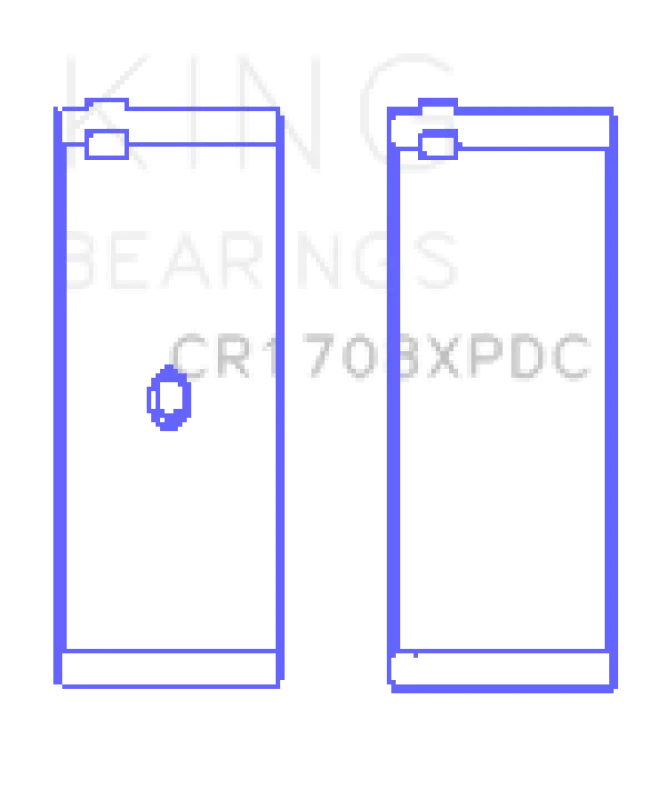 King Engine Bearings Chevrolet Custom Coated Performance Rod Bearing - Single (Size .010) - Detail View