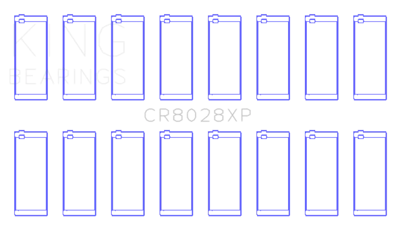 King Engine Bearings Chevrolet Custom Performance (Size STDX) Connecting Rod Bearing Set - Main Product View