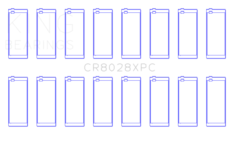 King Engine Bearings Chevrolet Custom Performance Connecting Rod Bearing Set - Side View