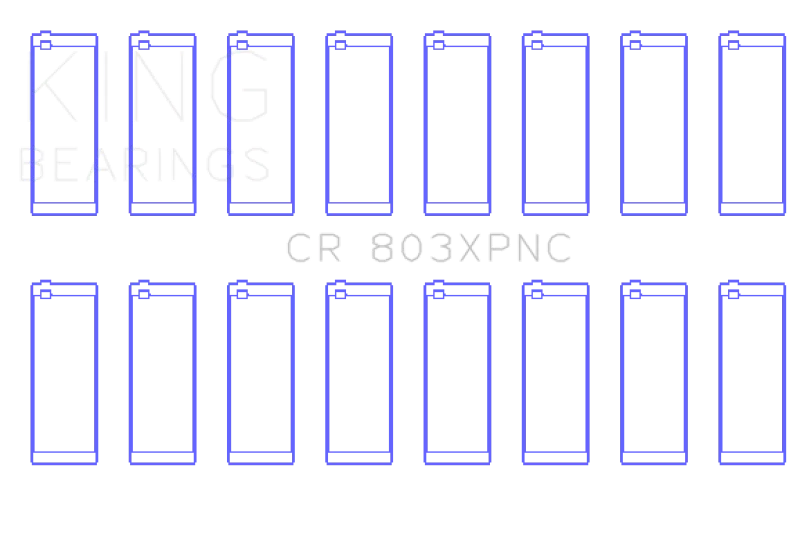 King Engine Bearings Chevrolet SBC 265CI/283CI/327CI (Size 010) Connecting Rod Bearing Set of 8 - Detail View