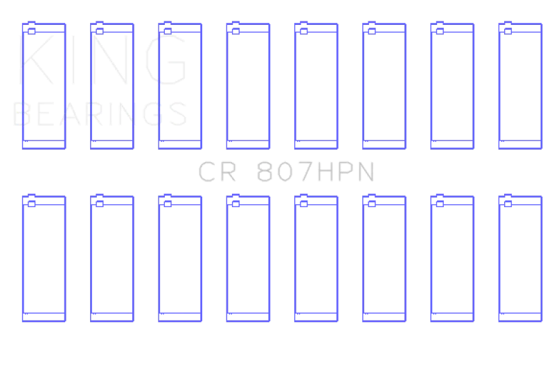 King Engine Bearings Chevy LS1 / LS6 / LS3 (Size 020X) Performance Rod Bearing Set - Side View