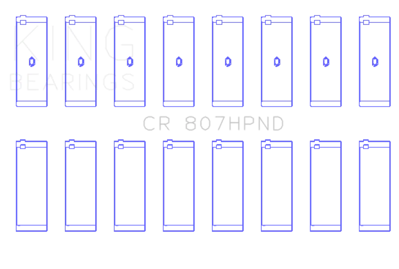 King Engine Bearings Chevy LS1 / LS6 (Size STD) Performance Rod Bearing Set - Side View