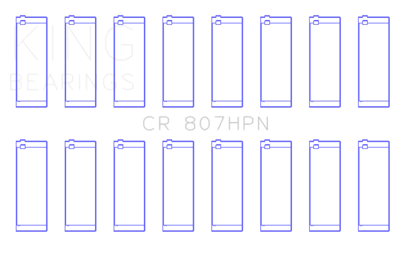 King Engine Bearings Chevy LS1/LS6/LS3 Performance Rod Bearing Set - Size STD - Side View