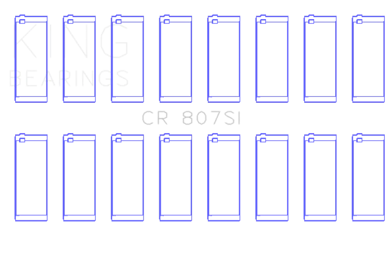 King Engine Bearings Chevy LS1/LS6/LS3 Silicone Bi-Metal Alum Rod Bearing Set - Size STD - Detail View