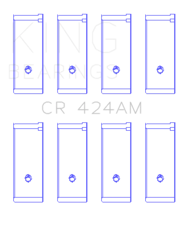 King Engine Bearings Chrysler 134C 2.2L/153Ci 2.5L (Size +0.25mm) Connecting Rod Bearing Set - Side View