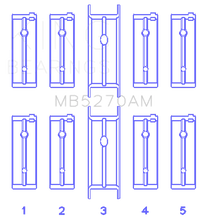 Load image into Gallery viewer, King Engine Bearings Chrysler 148/148 Turbo DOHC 16V/Jeep 148 DOHC 16V Main Bearing Set - Size STD - Side View