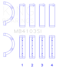 Load image into Gallery viewer, King Engine Bearings Chrysler 197 (Size .026) Crankshaft Main Bearings (Set of 4) - Side View