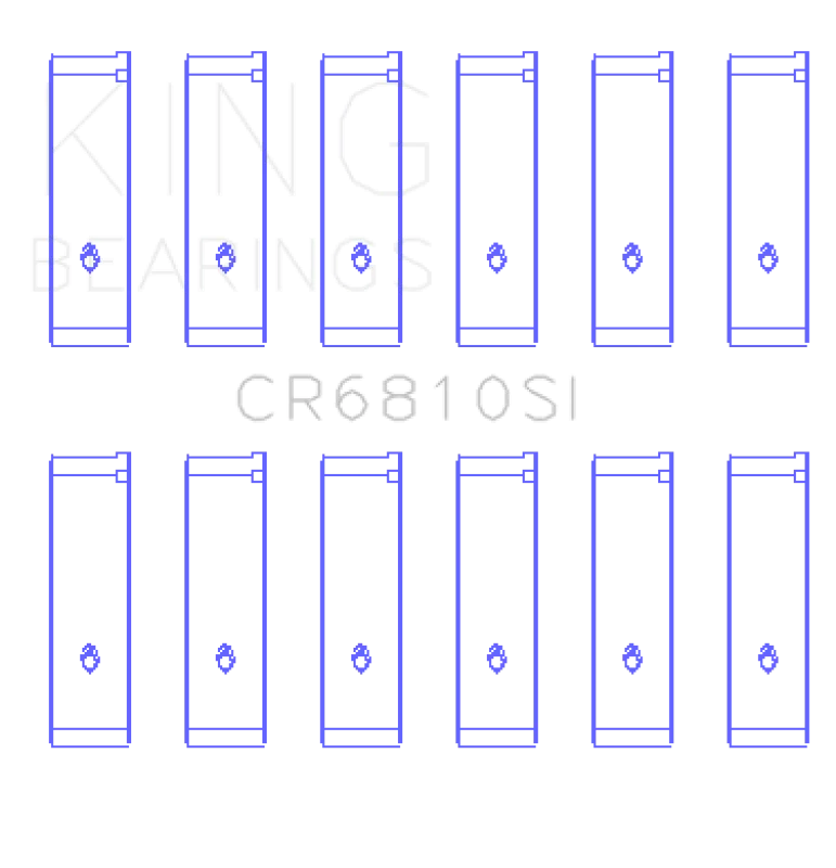 King Engine Bearings Chrysler 215 (Size +0.50mm) Connecting Rod Bearing Set - Side View