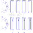 Load image into Gallery viewer, King Engine Bearings Chrysler 226 (3.7L) (Size +0.50mm) Main Bearing Set - Side View