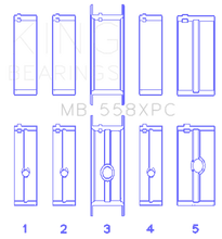 Load image into Gallery viewer, King Engine Bearings Chrysler 273/301/313/318/340 Main Bearing Set - Side View