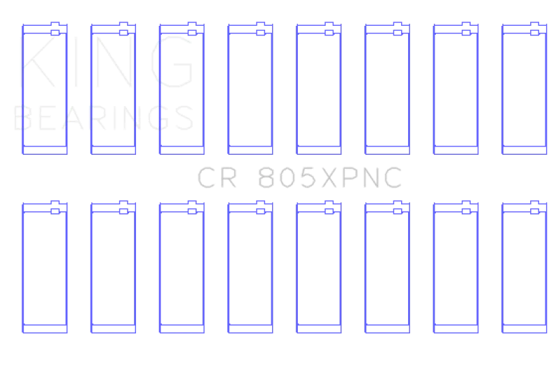 King Engine Bearings Chrysler 273Ci 318Ci 340Ci 360Ci (Size STDX) Connecting Rod Bearing Set - Side View