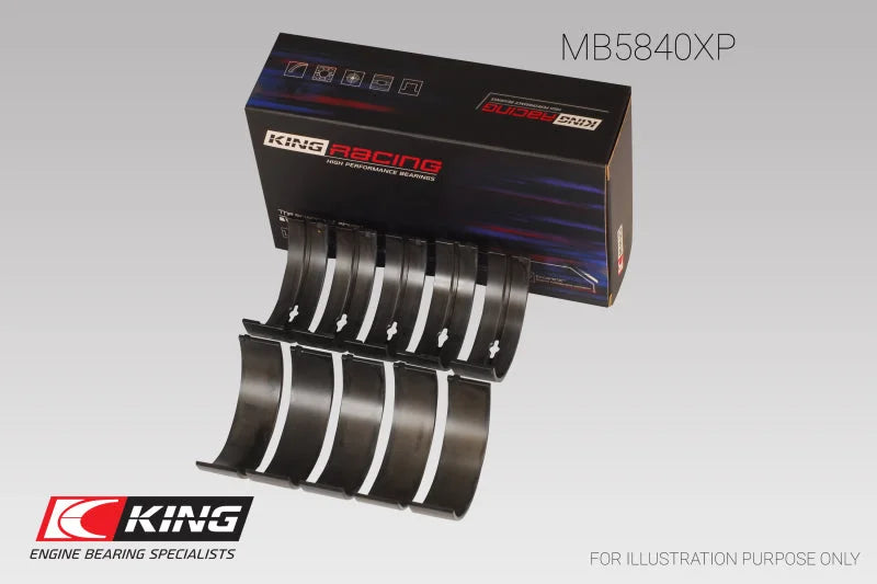 King Engine Bearings Chrysler 300 Srt8 (Size 0.26) pMaxBlack Coated Main Bearing Set - Back View