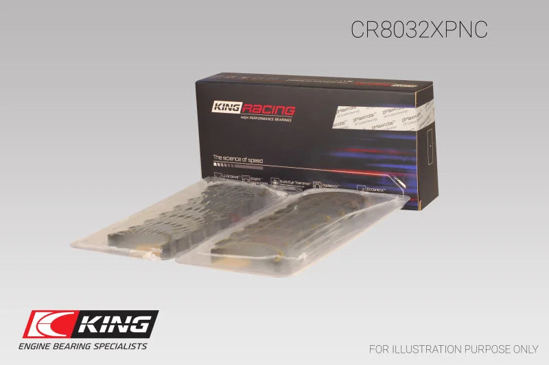 King Engine Bearings Chrysler 345/ 370 16V (Size 0.25) pMaxBlack Coated Connecting Rod Bearing Set - Side View