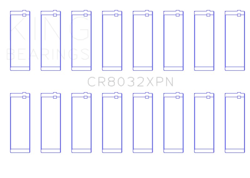 King Engine Bearings Chrysler 345/370 16V (Size .026) Connecting Rod Bearings (Set of 8) - Main Product View