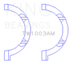 Load image into Gallery viewer, King Engine Bearings Chrysler 345/370 OHV Hemi Thrust Washer Set - Side View