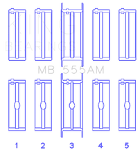 Load image into Gallery viewer, King Engine Bearings Chrysler 350/361/383/403 (Size STD) Main Bearing Set - Side View