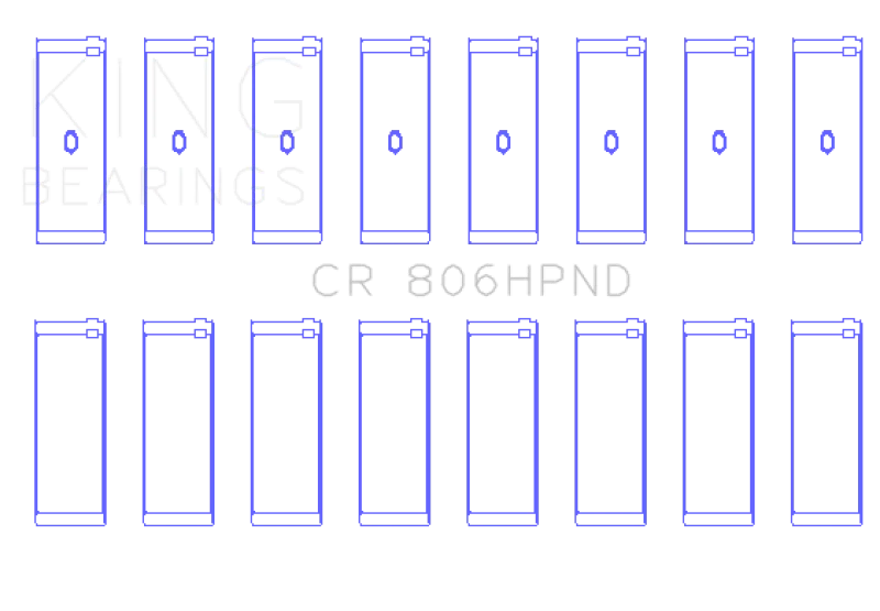 King Engine Bearings Chrysler 361Ci 383Ci (Size STDX) Connecting Rod Bearing Set - Side View