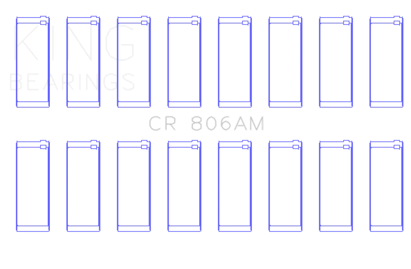 King Engine Bearings Chrysler 361Cl/383Cl (Size Standard) Connecting Rod Bearing Set - Detail View