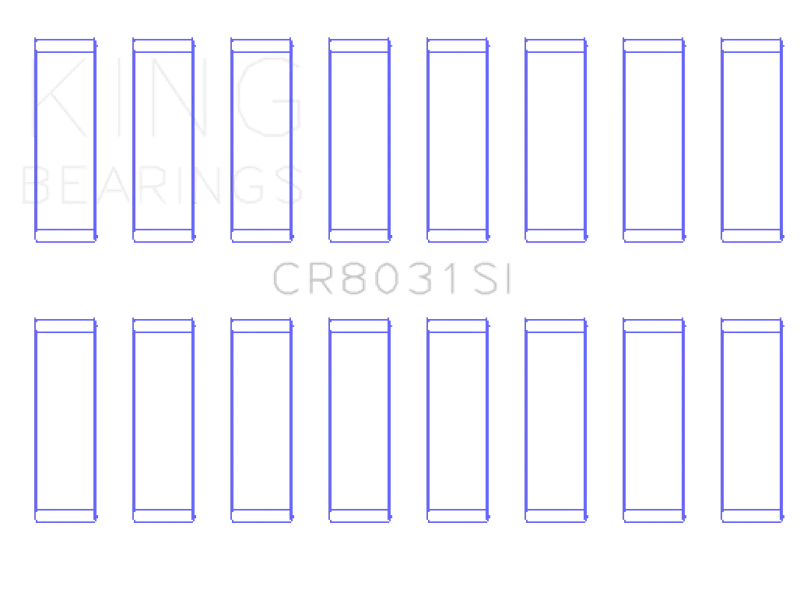 King Engine Bearings Chrysler Jeep V8 287 4.7L (Od+.002in) (Size +0.25mm) Connecting Rod Bearing Set - Main Product View
