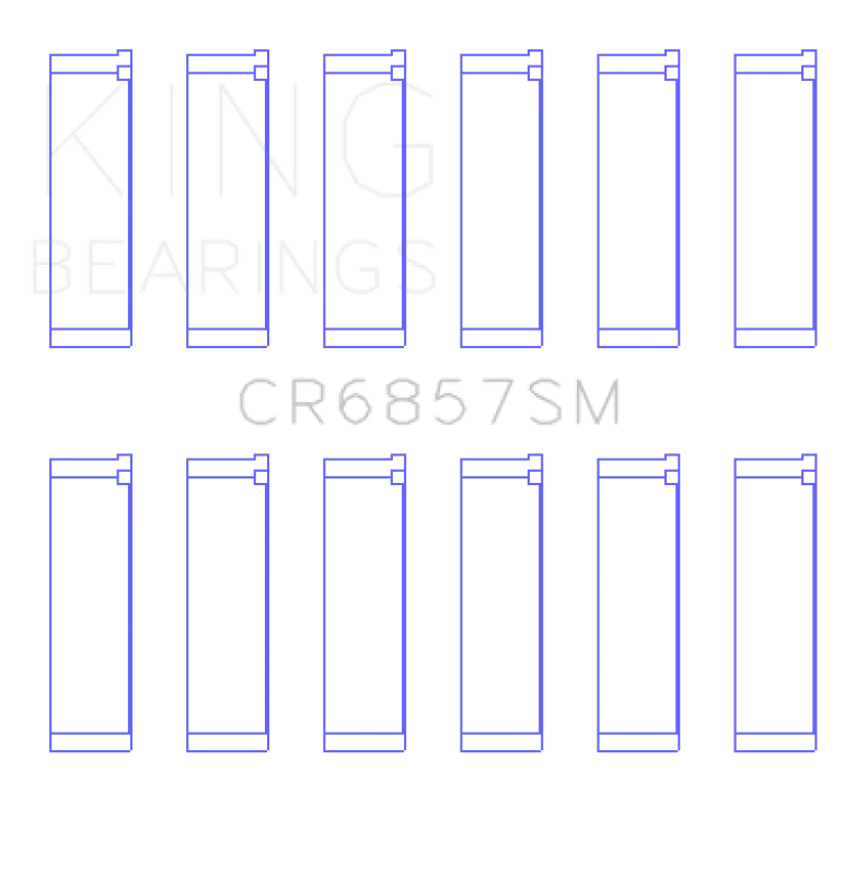 King Engine Bearings Chrysler Pentastar 3.6L ERB V6 (Size +.50mm) Connecting Rod Bearing Set - Side View