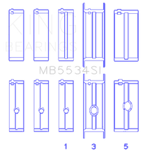 Load image into Gallery viewer, King Engine Bearings Chrysler/Jeep 318ci (Size 010) Main Bearing Set - Detail View