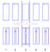Load image into Gallery viewer, King Engine Bearings Chrysler/Mitsubishi 122ci 2.0L (Size 0.5) Main Bearing Set - Main Product View