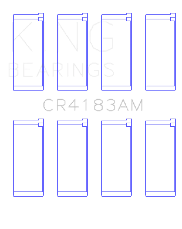 King Engine Bearings Chrysler/Mitsubishi 122ci 2.0L (Size 0.75) Rod Bearing Set - Side View