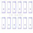 Load image into Gallery viewer, King Engine Bearings Connecting Rod Bearing Set, For FORD V6 177CI 2.8L, 245CI 4.0L - Detail View