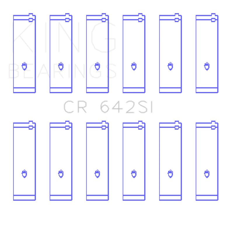 King Engine Bearings Connecting Rod Bearing Set, For FORD V6 177CI 2.8L, 245CI 4.0L - Detail View