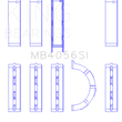 Load image into Gallery viewer, King Engine Bearings Crankshaft Main Bearing 0.5mm (Oversize) Ford Duratec V6 - Side View