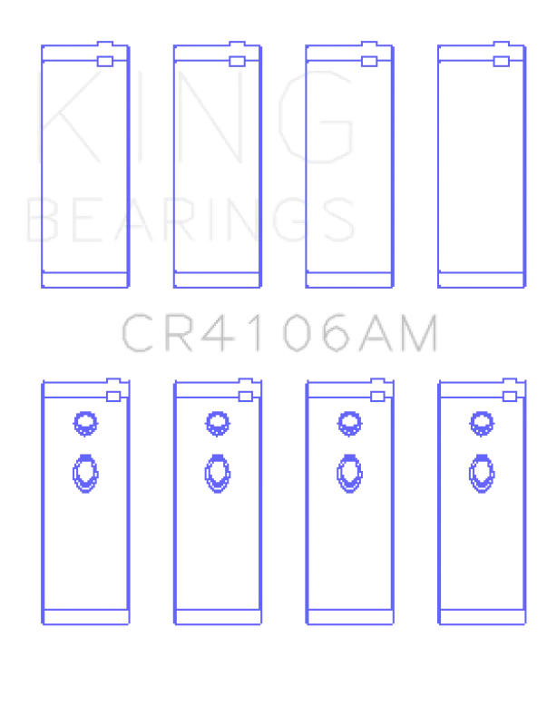 King Engine Bearings Daewoo/GM/Isuzu/Opel/Vauxhall (Size STD) Rod Bearing Set - Side View