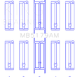 Load image into Gallery viewer, King Engine Bearings Daewoo/GM/Opel/Vauxhall (Size 0.25) Main Bearing Set - Side View
