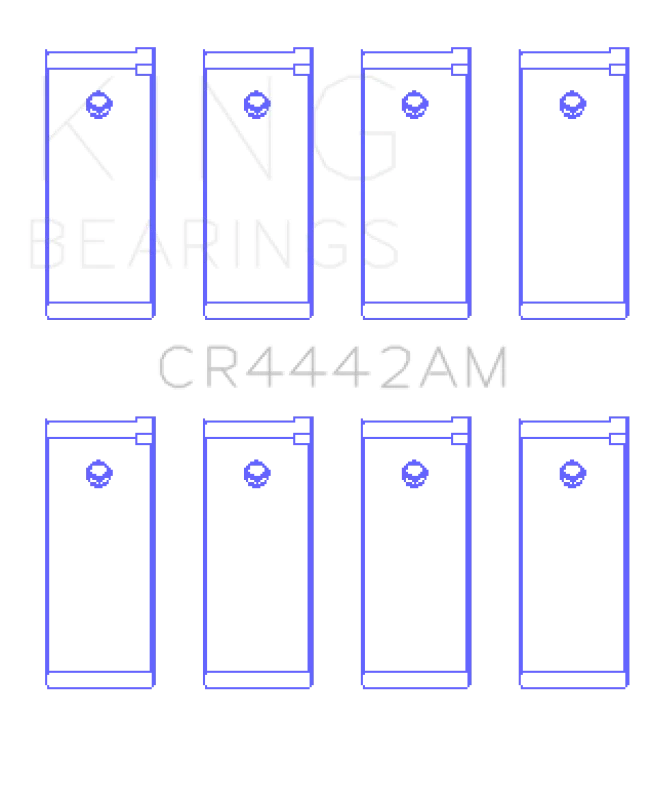 King Engine Bearings Datsun A12/(Size +0.25mm) Connecting Rod Bearing Set - Side View