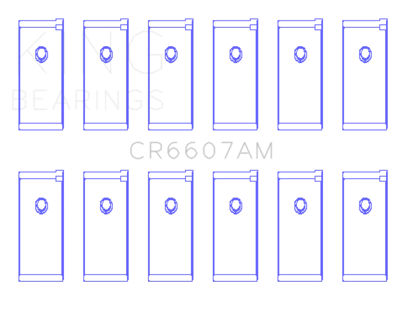 King Engine Bearings Datsun L28 Connecting Rod Bearing Set - Size STD - Side View