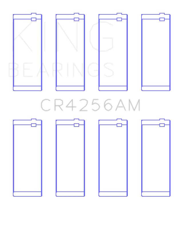 King Engine Bearings Dodge/Chrysler 148Ci Edz Srt 4 Turbo 2003-2009 (Size +1.0mm) Conrod Bearing Set - Side View