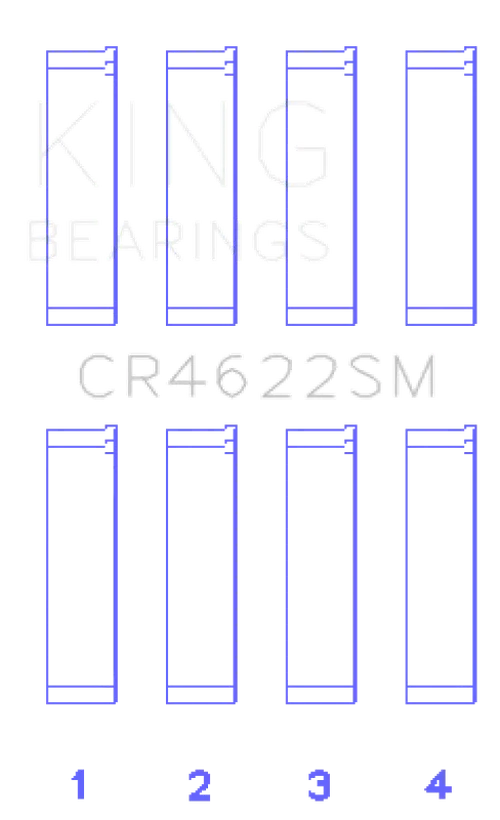 King Engine Bearings Subaru FB20 Connecting Rod Bearing Set - Side View