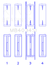 Load image into Gallery viewer, King Engine Bearings Ford 232 (Size +0.75mm) Main Bearing Set - Main Product View