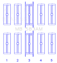 Load image into Gallery viewer, King Engine Bearings Ford 239/256/272/292 (Size .030) Crankshaft Main Bearing Set - Side View