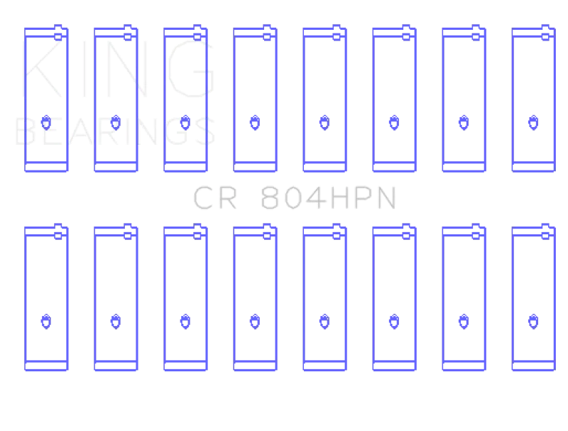 King Engine Bearings Ford 260CI / 289CI / 302 5.0L Windsor Connecting Rod Bearing Set (Size STDX) - Side View