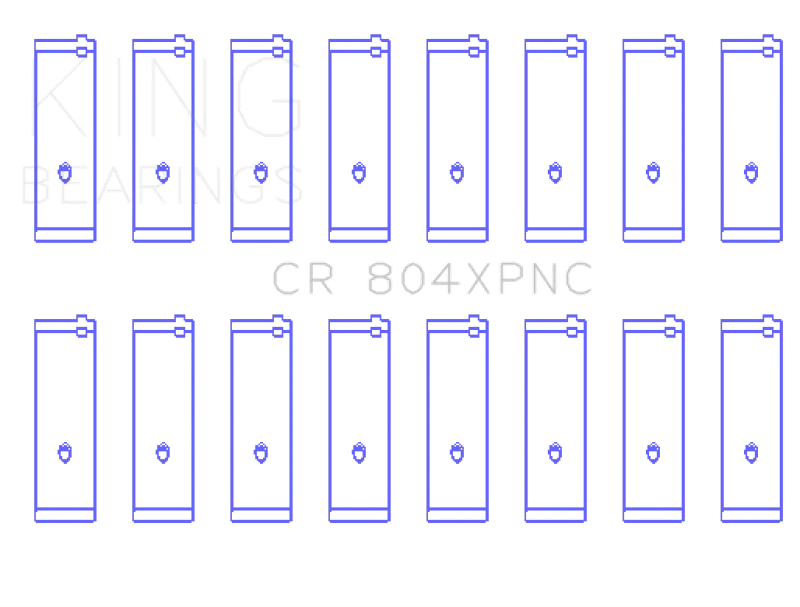 King Engine Bearings Ford 260CI/289CI/302 5.0 Windsor Connecting Rod Bearing Set - Side View