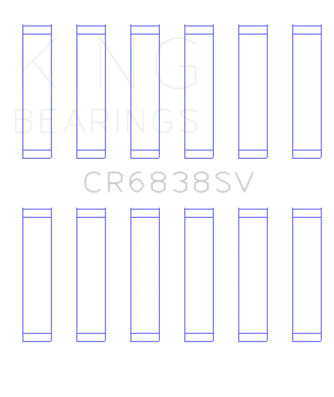 King Engine Bearings Ford 276DT/D17TED4/AJD 2.7L V6 (Size +0.10) Rod Bearing Set - Side View