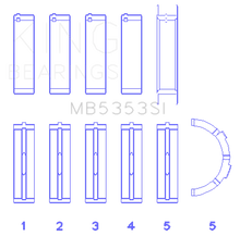 Load image into Gallery viewer, King Engine Bearings Ford 281 4.6L Sohc 16V (Size +0.25mm) Main Bearing Set - Main Product View