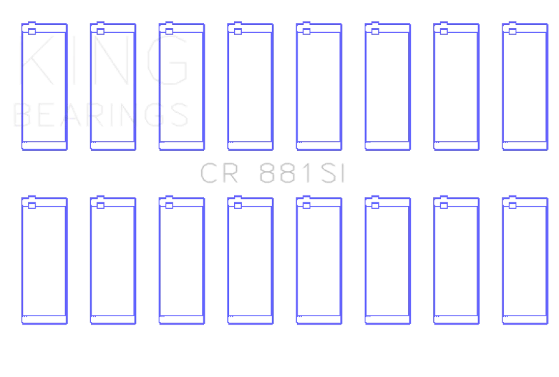 King Engine Bearings Ford 281Ci/330Ci (Size +0.25mm) Connecting Rod Bearing Set - Detail View